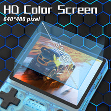 Load image into Gallery viewer, FVBADE[30000 in 1 R40S PRO Handheld Game Console 3.5 inch IPS Screen Mini Retro Console 3800mAh Portable Pocket Arcade 45+ Mainstream Emulator 256G TF Card Transparent.(Blue)