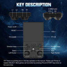 Load image into Gallery viewer, FVBADE R36 MAX Handheld game console 4.0 in IPS Screen Mini Retro Console 4000mAh Portable Pocket Arcade 12+ Mainstream Emulator 64g TF Card Transparent.(Black)