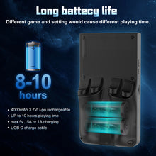 Load image into Gallery viewer, FVBADE R36 MAX Handheld game console 4.0 in IPS Screen Mini Retro Console 4000mAh Portable Pocket Arcade 12+ Mainstream Emulator 64g TF Card Transparent.(Black)