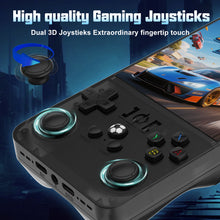 Load image into Gallery viewer, FVBADE R36 MAX Handheld game console 4.0 in IPS Screen Mini Retro Console 4000mAh Portable Pocket Arcade 12+ Mainstream Emulator 64g TF Card Transparent.(Black)