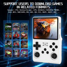 Load image into Gallery viewer, FVBADE[30000 in 1 R40S PRO Handheld Game Console 3.5 inch IPS Screen Mini Retro Console 3800mAh Portable Pocket Arcade 45+ Mainstream Emulator 256G TF Card Transparent.(White)