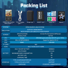 Load image into Gallery viewer, FVBADE R36 MAX Handheld game console 4.0 in IPS Screen Mini Retro Console 4000mAh Portable Pocket Arcade 12+ Mainstream Emulator 64g TF Card Transparent.(Gray )