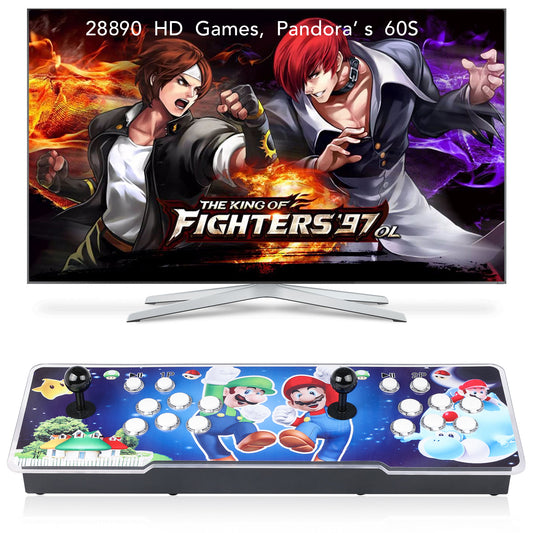 【32000 Games in 1】 78S Pandora box Arcade Game Console for PC & Projector & TV ,3D Games 1-4 Players Double Joystick Favorite List Game Category Save/Search/Hide/Pause/Delete Games