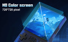 Load image into Gallery viewer, FVBADE R36 MAX Handheld game console 4.0 in IPS Screen Mini Retro Console 4000mAh Portable Pocket Arcade 12+ Mainstream Emulator 64g TF Card Transparent.(Blue)
