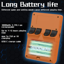 Load image into Gallery viewer, FVBADE[30000 in 1] R40S PRO Handheld Game Console 3.5 inch IPS Screen Mini Retro Console 3800mAh Portable Pocket Arcade 45+ Mainstream Emulator 256G TF Card Transparent.(Orange)
