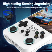 Load image into Gallery viewer, FVBADE R36 MAX Handheld game console 4.0 in IPS Screen Mini Retro Console 4000mAh Portable Pocket Arcade 12+ Mainstream Emulator 64g TF Card Transparent.(White)
