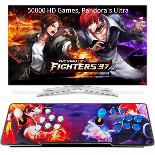 【50000 Games in 1】Ultra  Pandora box Arcade Game Console for PC & Projector & TV ,3D Games 1-4 Players Double Joystick Favorite List Game Category Save/Search/Hide/Pause/Delete Games