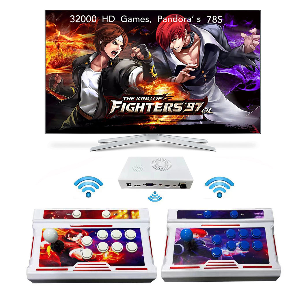 FVBADE[32000 Games in 1 Pandora Box Arcade Game Console Bluetooth Function Compatible PC & Projector & TV ,3D Games 4 Players Category Favorite List