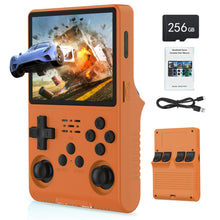 Load image into Gallery viewer, FVBADE[30000 in 1] R40S PRO Handheld Game Console 3.5 inch IPS Screen Mini Retro Console 3800mAh Portable Pocket Arcade 45+ Mainstream Emulator 256G TF Card Transparent.(Orange)
