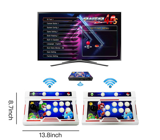 FVBADE[32000 Games in 1 Pandora Box Arcade Game Console Bluetooth Function Compatible PC & Projector & TV ,3D Games 4 Players Category Favorite List Save/Search/Hide/Pause/Delete Games