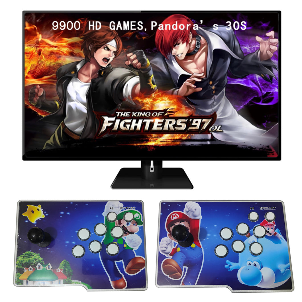 [30000 Games in 1]70S Pandora box Retro Games Arcade Game Console with Two Separate hosts Compatible PC & Projector & TV 3D Games 1-4 Players Category Favorite List Save/Search/Hide/Pause/Delete Games